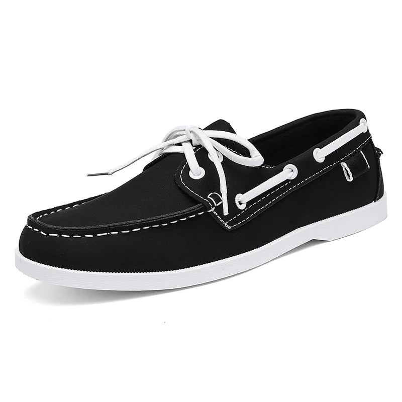 New Brand Casual Shoes for Men Comfy Leather Loafers Man Business Shoes Light Flat Social Shoe Male Driving Shoes Big Size 40-48