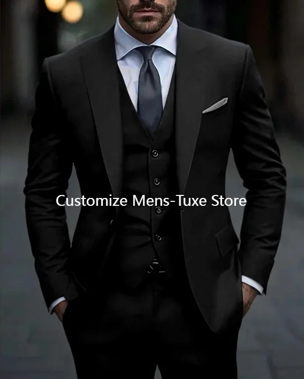Dark Grey High Quality Men Suits