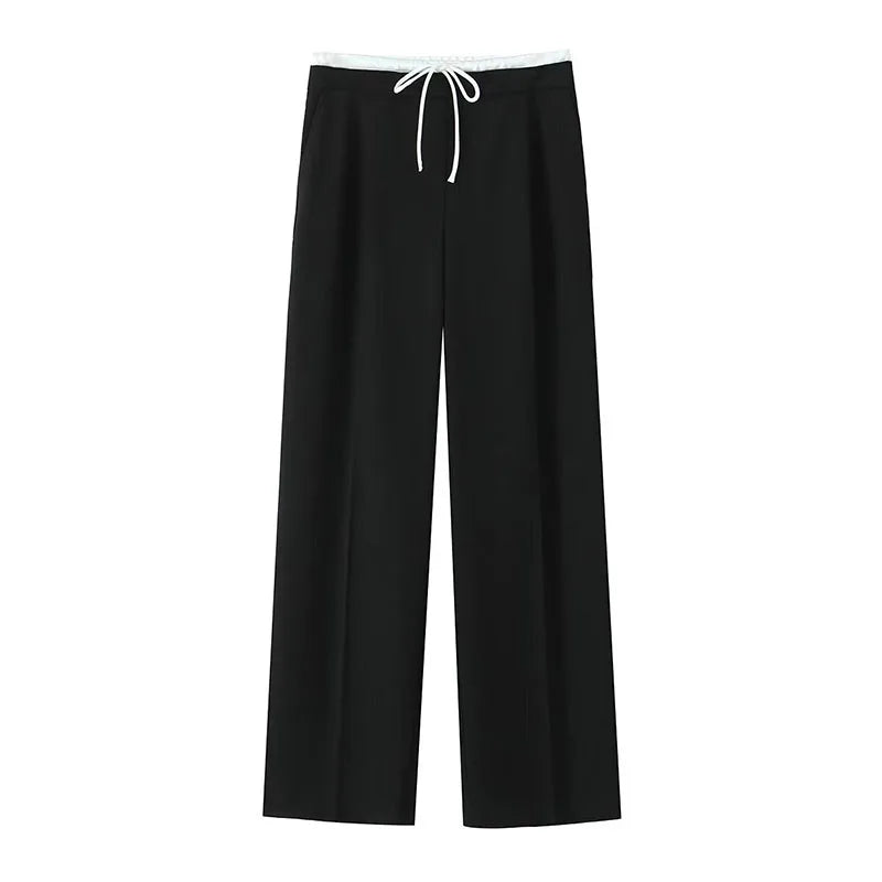 Women Fashion Vintage Straight Pants