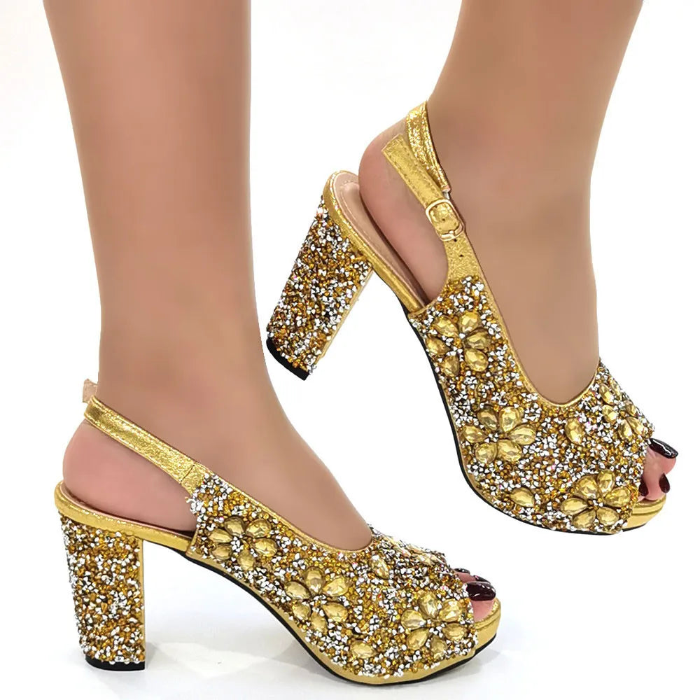 Wedding High Heel Sandals Full Diamond Design