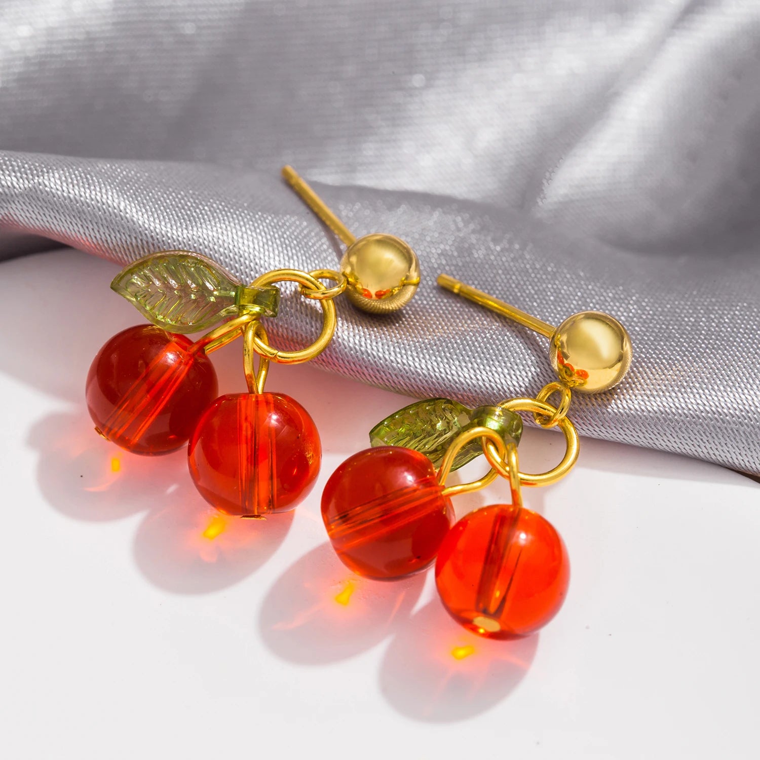 Stainless Steel 18K Gold PVD Plated Drop Earrings for Women