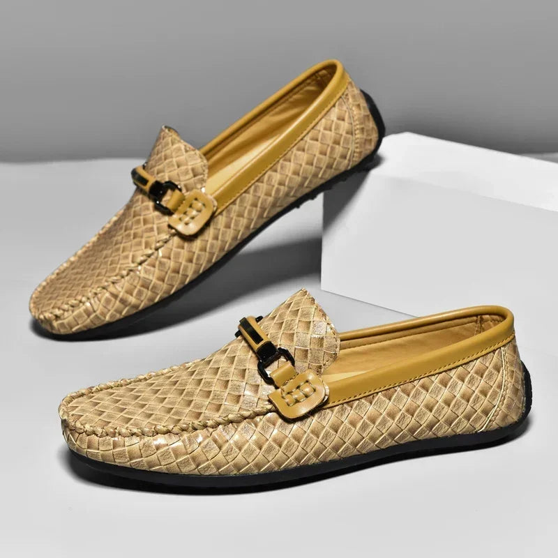Leather Men Shoes Slip on Breathable Men Casual Shoes Luxury Brand mens Loafers Lightweight Men Driving Shoes Zapatos Hombre