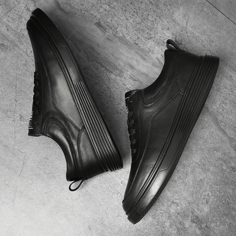 Genuine Leather Men Skateboard Shoes Youth Sneakers Designer Brand Vulcanize Footwear Fashion Male Casual Shoes New Trend Flats
