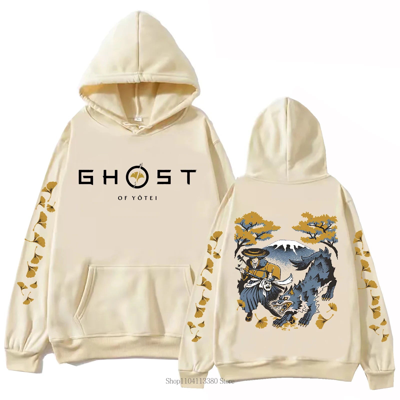 New Ghost Graphic Hoodie Autumn Winter Men Women Harajuku Casual Fashion Arcane Vintage Y2K Fleece Long Sleeve Tops Pullover