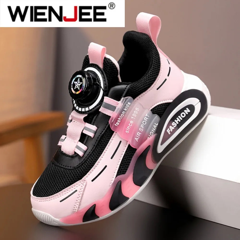 Cute Pink Girls' Summer Breathable Walking Shoes Lightweight Kids Fashion Sneakers for Outdoor Sports Tennis