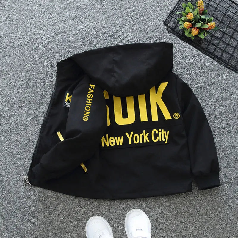 Cartoon Printed Fashion Hooded Outerwear
