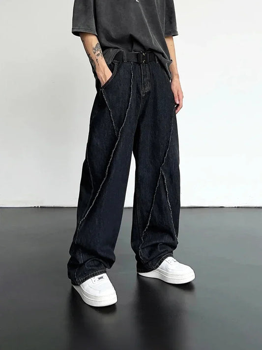 Men Hip Hop Distressed Shabby Jeans Pants Men