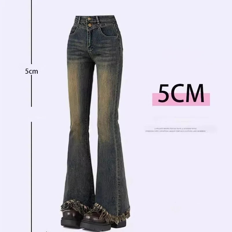Flared Jeans Ladies Women's Wide Pants Women's Denim Shorts Y2k Baggy Jeans Pants for Woman Jean Shoujo Girl Style Coquette Pant