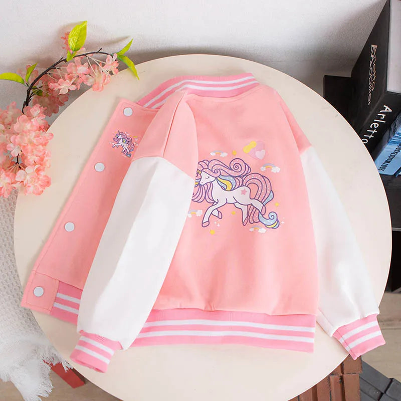 Girls Cartoon Unicorn Jackets