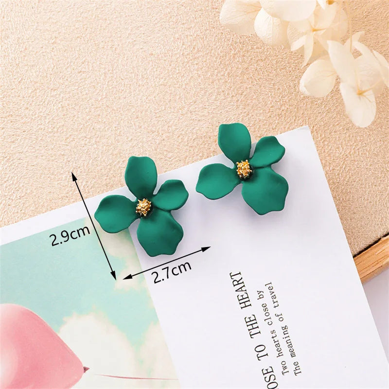 Green Color Crystal Dangle Earrings for Women