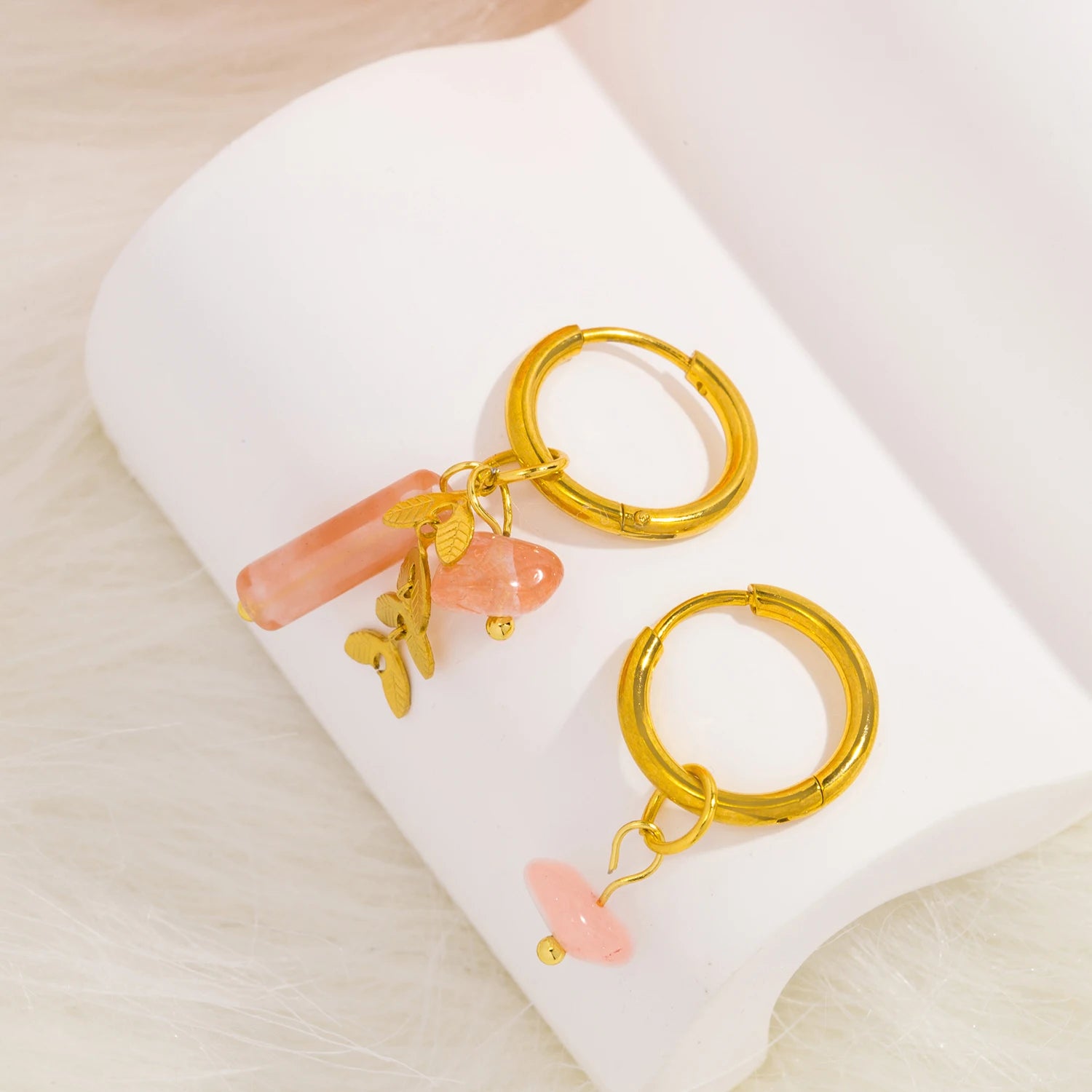 Stainless Steel 18K Gold PVD Plated Hoop Earrings for Women