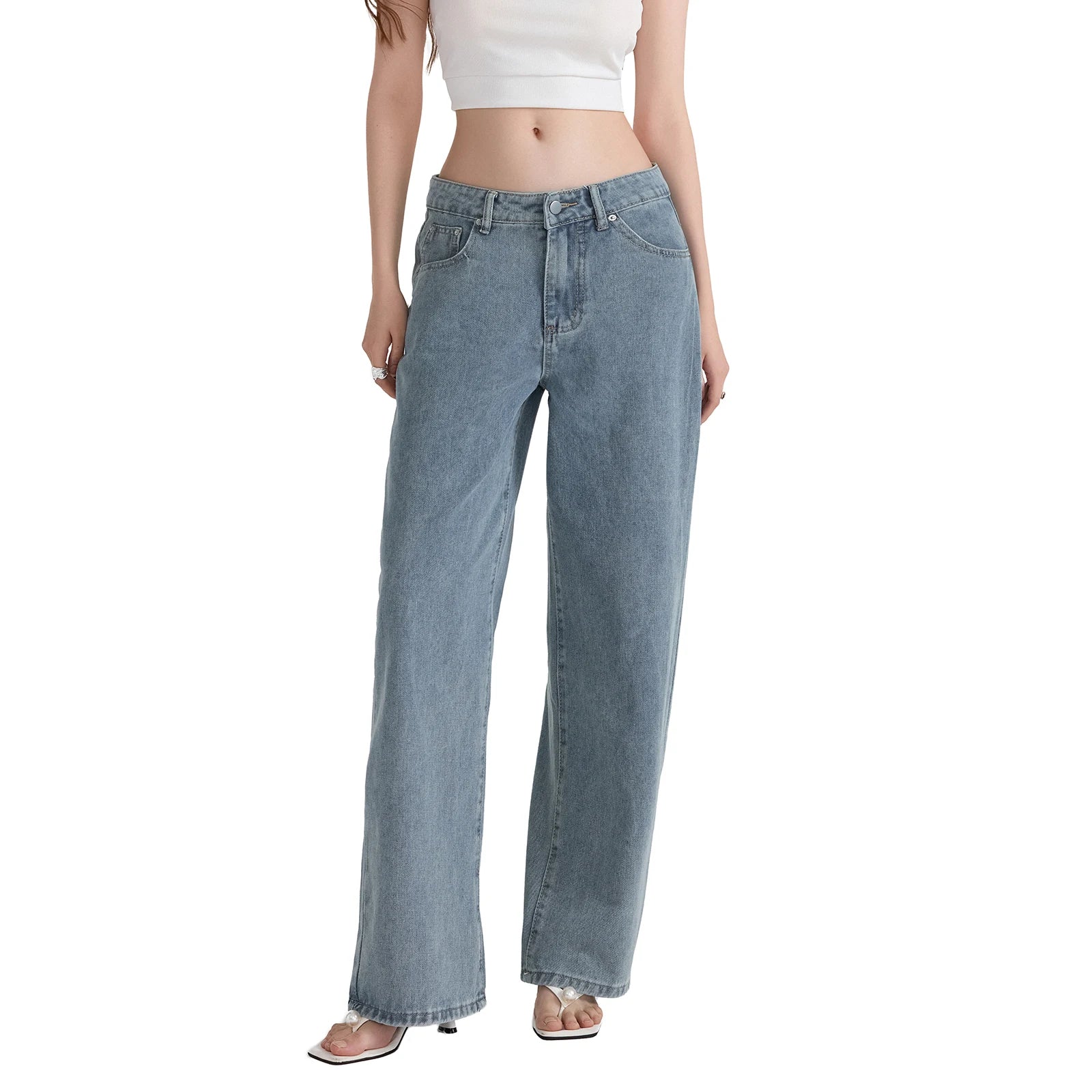 Women Solid Color Loose Long Pants