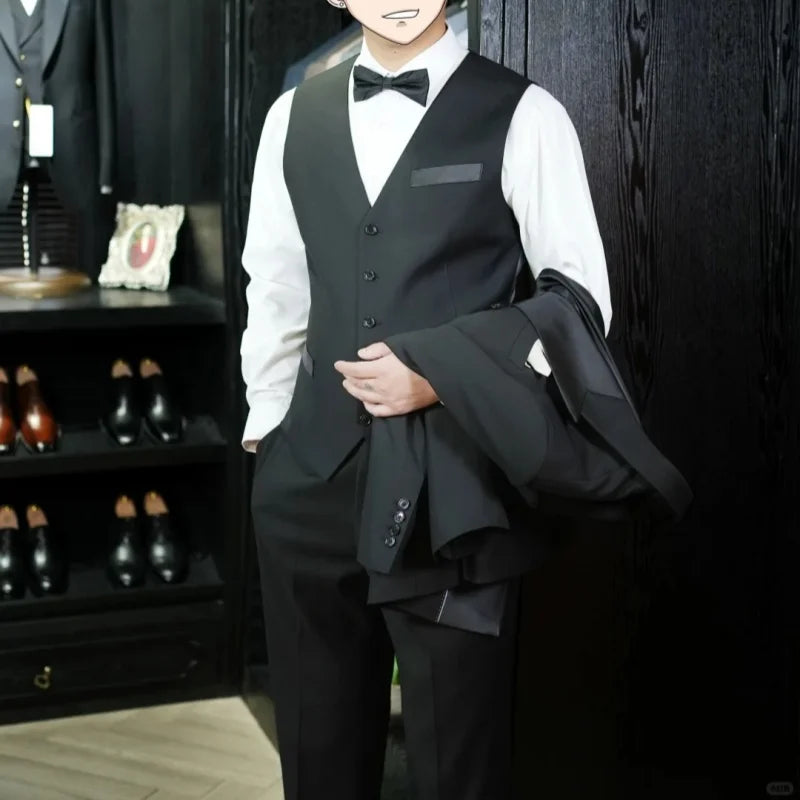 High Quality Black Men's 3-piece Suit