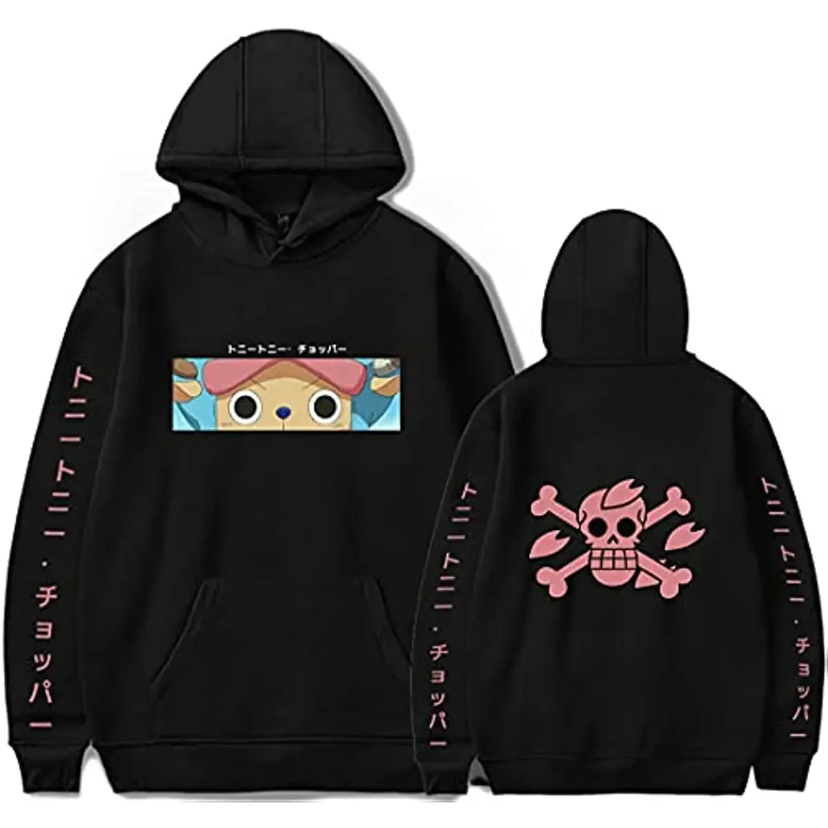 Spring Autumn Men Fashion Hoodie MONKEY D LUFFY Clothing Casual Hooded Solid Color Streetwear Male Cartoon One Piece Pullover