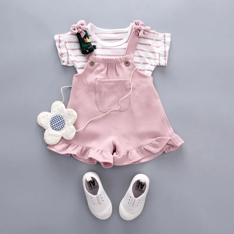 Cute Toddler Baby Girl T-shirt+ Shorts