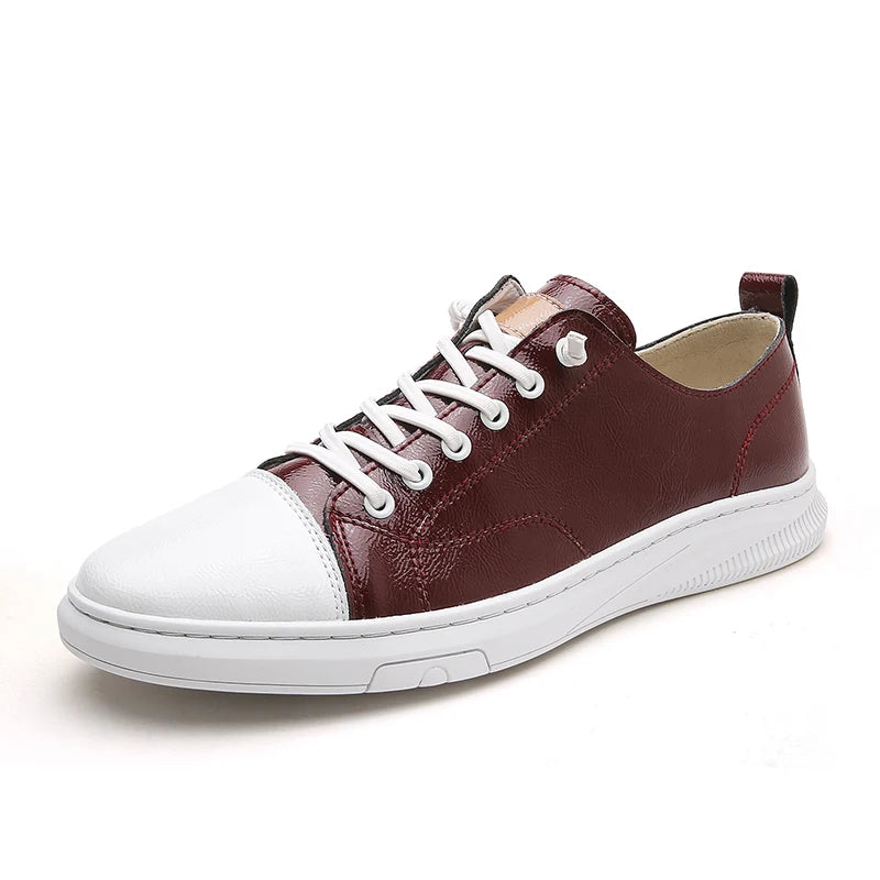 Fashionable Men's Lace-Up Casual Shoe Comfortable Lightweight Breathable Daily Walking Shoe Anti-Slip  Wear-Resistant Flat Shoes