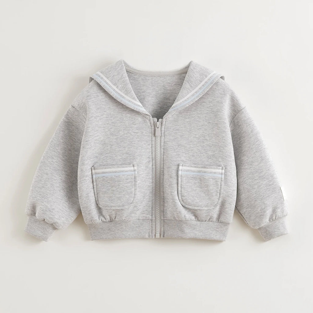Girls Preppy Style Navy Lapel Jacket