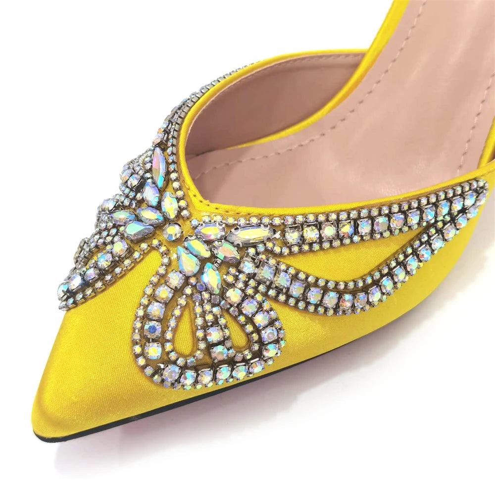 Bowknot Pointed Toe Women's Shoes Shallow Mouth Shoes Bag Set