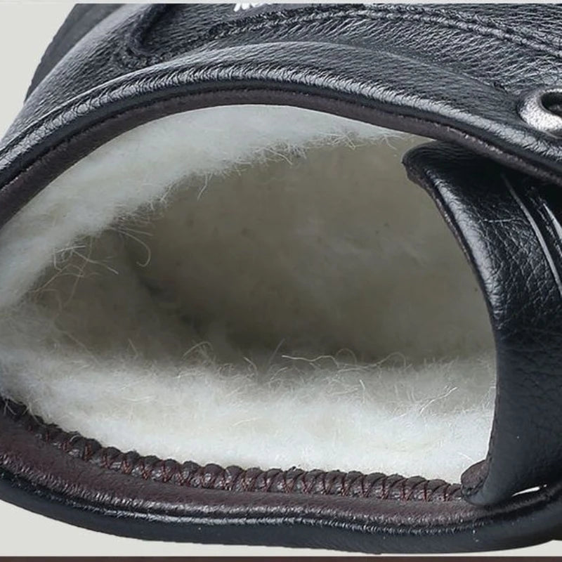 2023 Winter Padded Thickened Men's Cotton Shoes Hundred Casual Snow Boots Men's Leather Shoes Outdoors Men's Shoes Men Boots