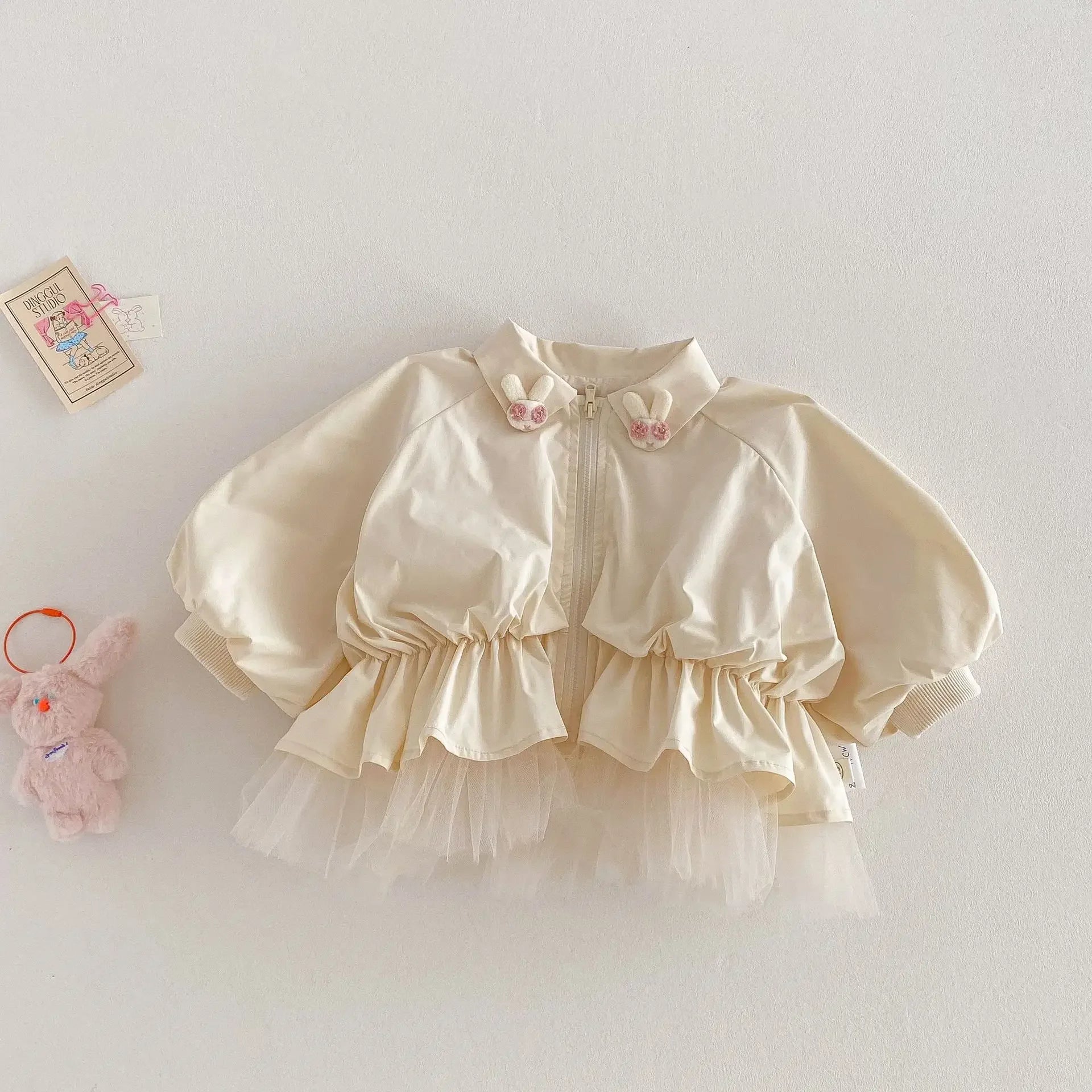 Baby Girl Solid Color Trench Coat