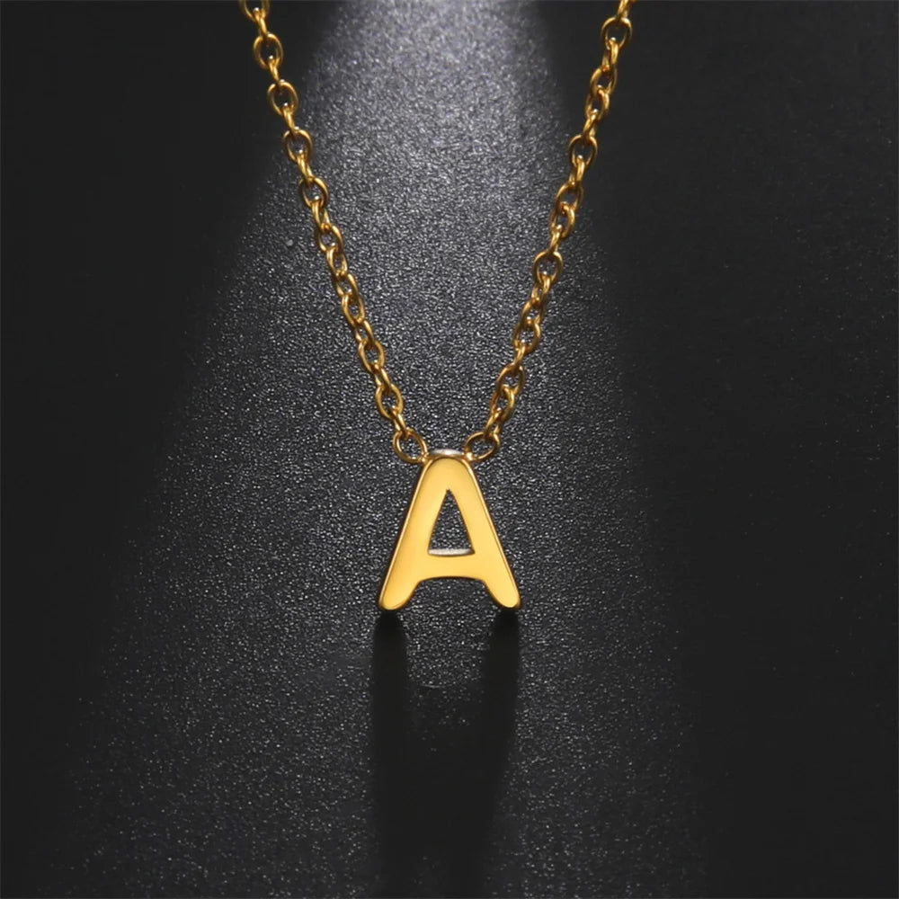Initial A-Z Letter Necklaces for Women