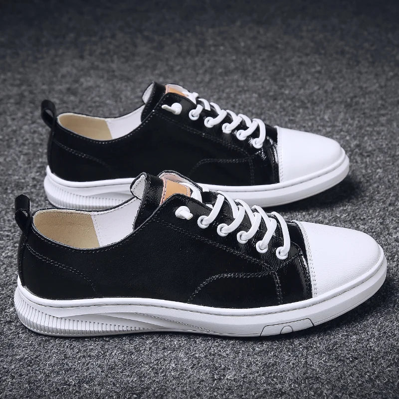Fashionable Men's Lace-Up Casual Shoe Comfortable Lightweight Breathable Daily Walking Shoe Anti-Slip  Wear-Resistant Flat Shoes