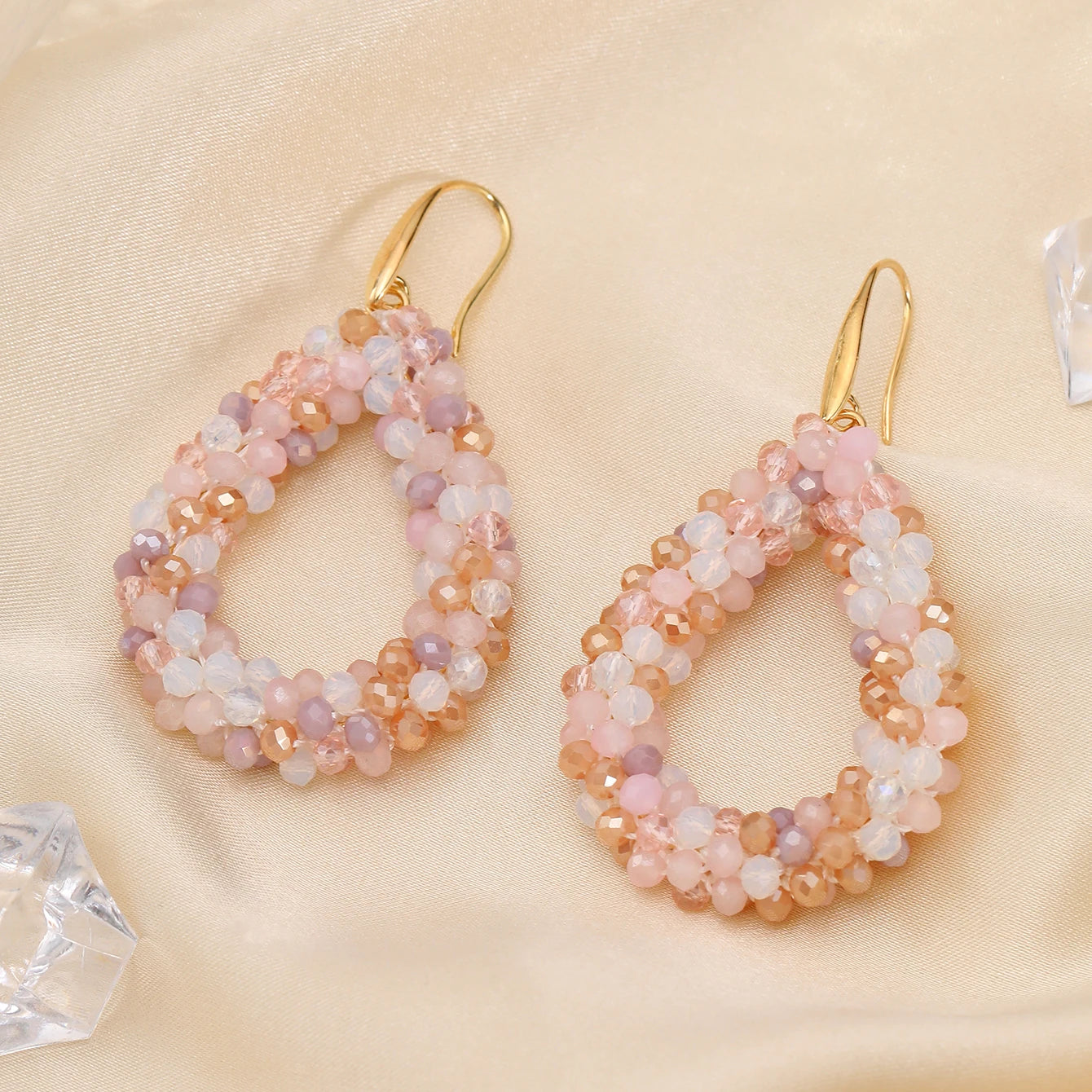 Mixed Color Big Drop Earrings for Women