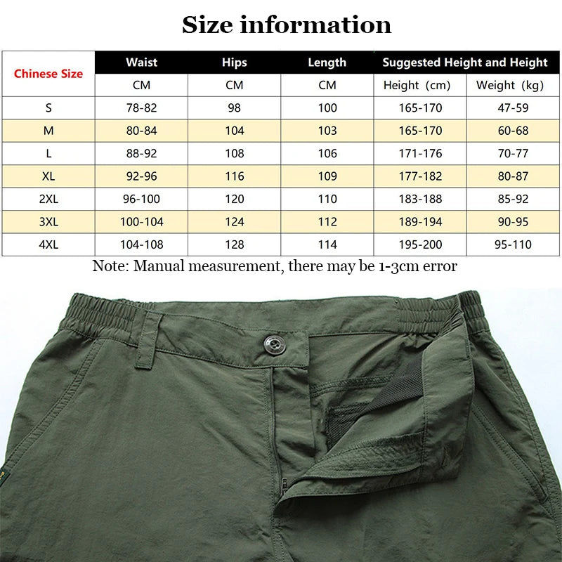 Men's Tactical Cargo Pants Casual Trousers Waterproof Multi-Pockets
