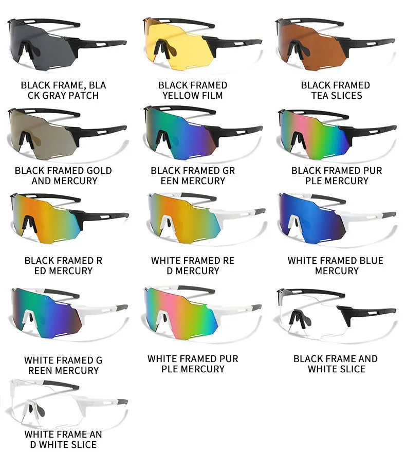 Cycling Sunglasses Unisex UV400 Cycling Shades fit for Running Hiking Windproof eyeswear Outdoor glasses