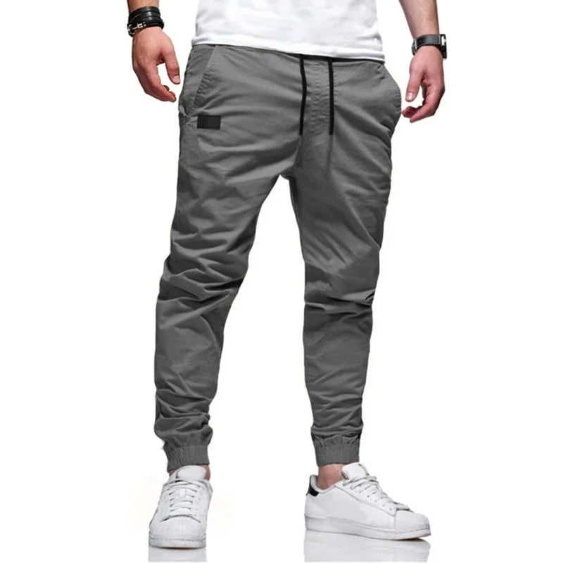 Cargo Pants Men's Loose Straight sports Clothing Solid color