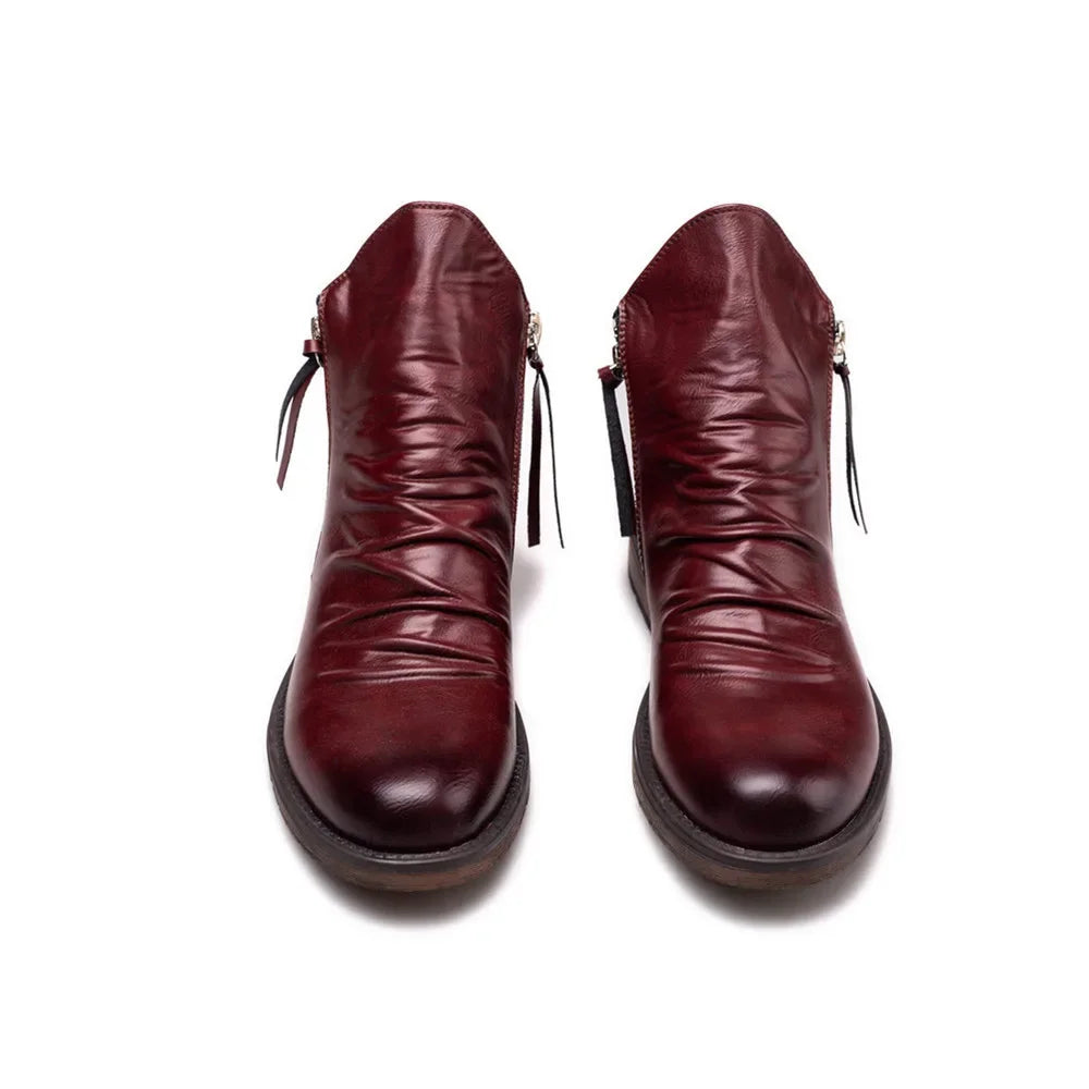 Men's Comfortable Top Zipper Boots