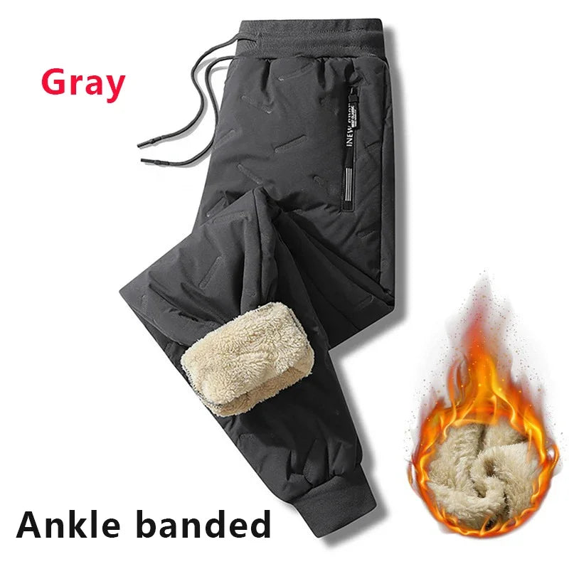 Winter Sweat wear Men Plush Thick Fleece Sweatpant