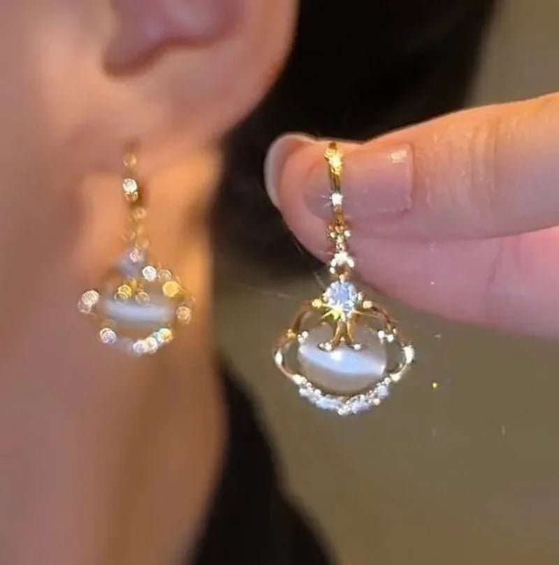 Luxury Zircon Water Drop Earrings for Women