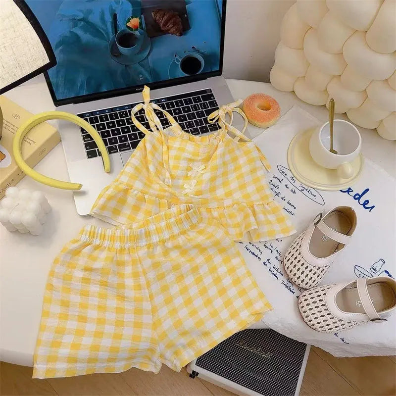Girls Kids Sling+Shorts Set