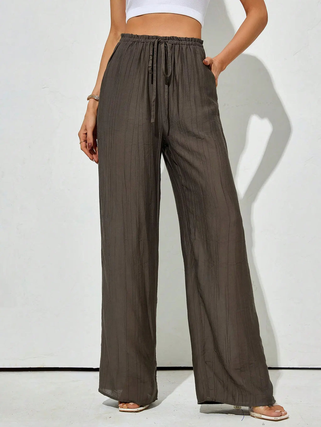 Women's Textured Straight Pants