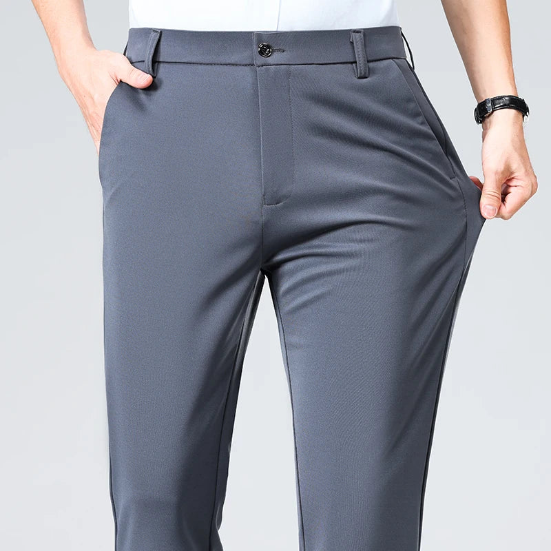 Summer Autumn Thin Trousers Men Formal Dress Suit Pants