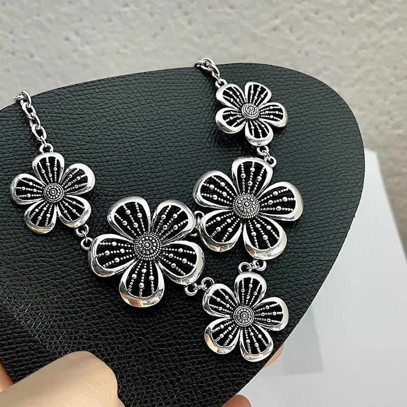 Bohemian Accessories Patchwork Flowers Pendant Necklaces