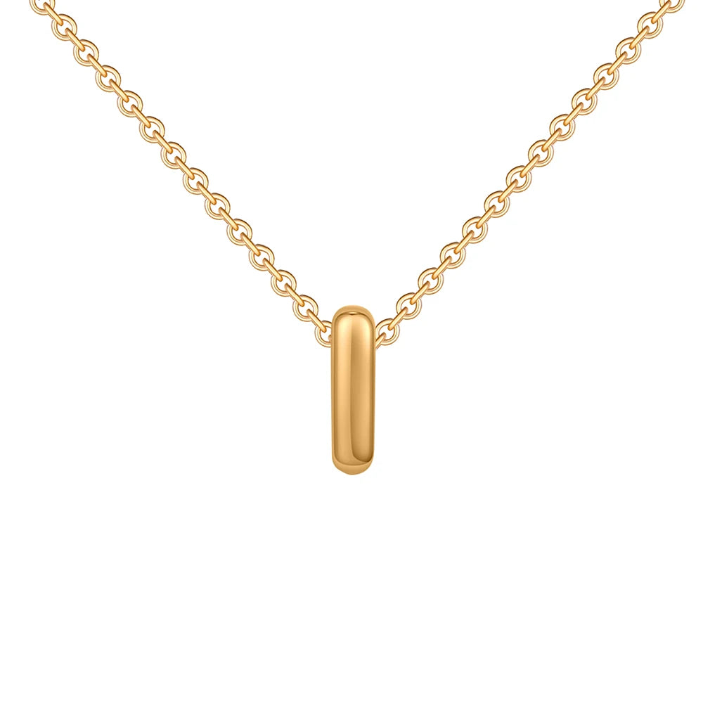 Dainty Mini Bubble Letter Necklace for Women