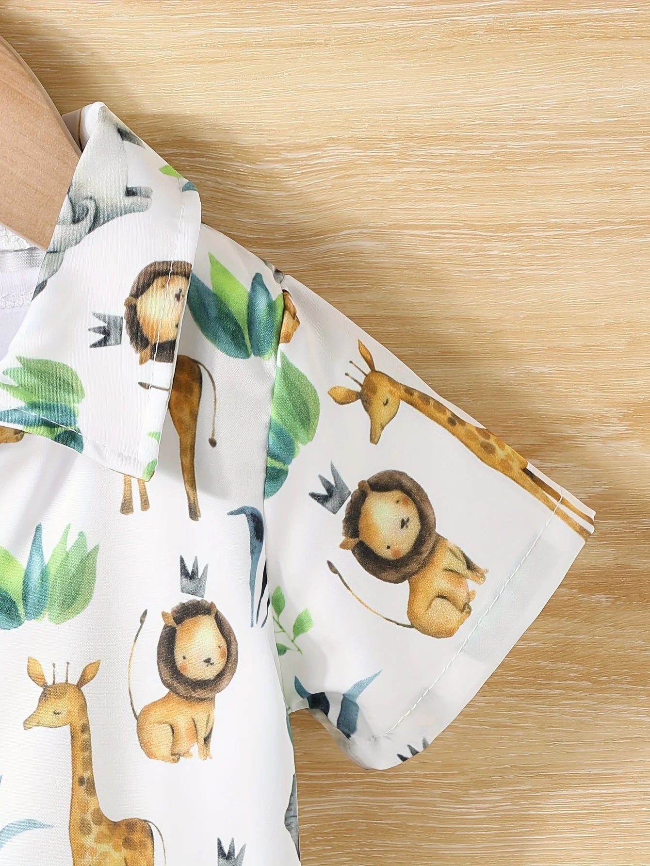 Baby Boy Casual Small Animal Print Short Sleeve Shorts