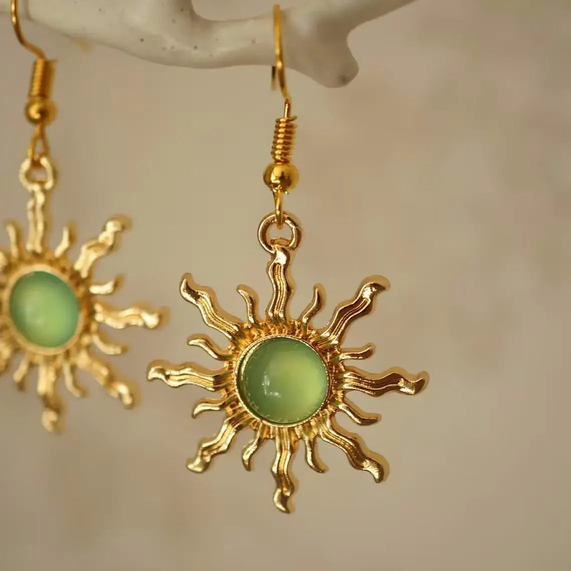 Vintage Sun Earrings Women Fashion