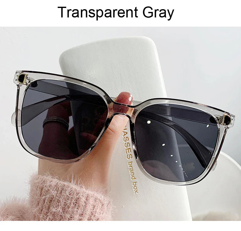Fashion Oversized Sunglasses Woman Brand Designer Vintage Square Sun Glasses Female Big Frame Gradient Shades Oculos De Sol