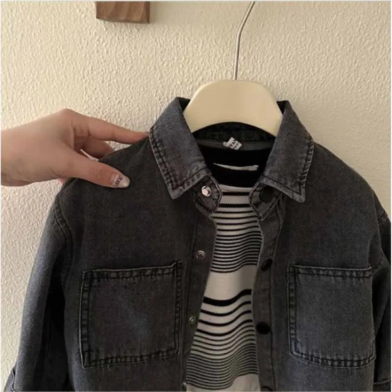 Boys Denim Shirt Children's Thin Jacket