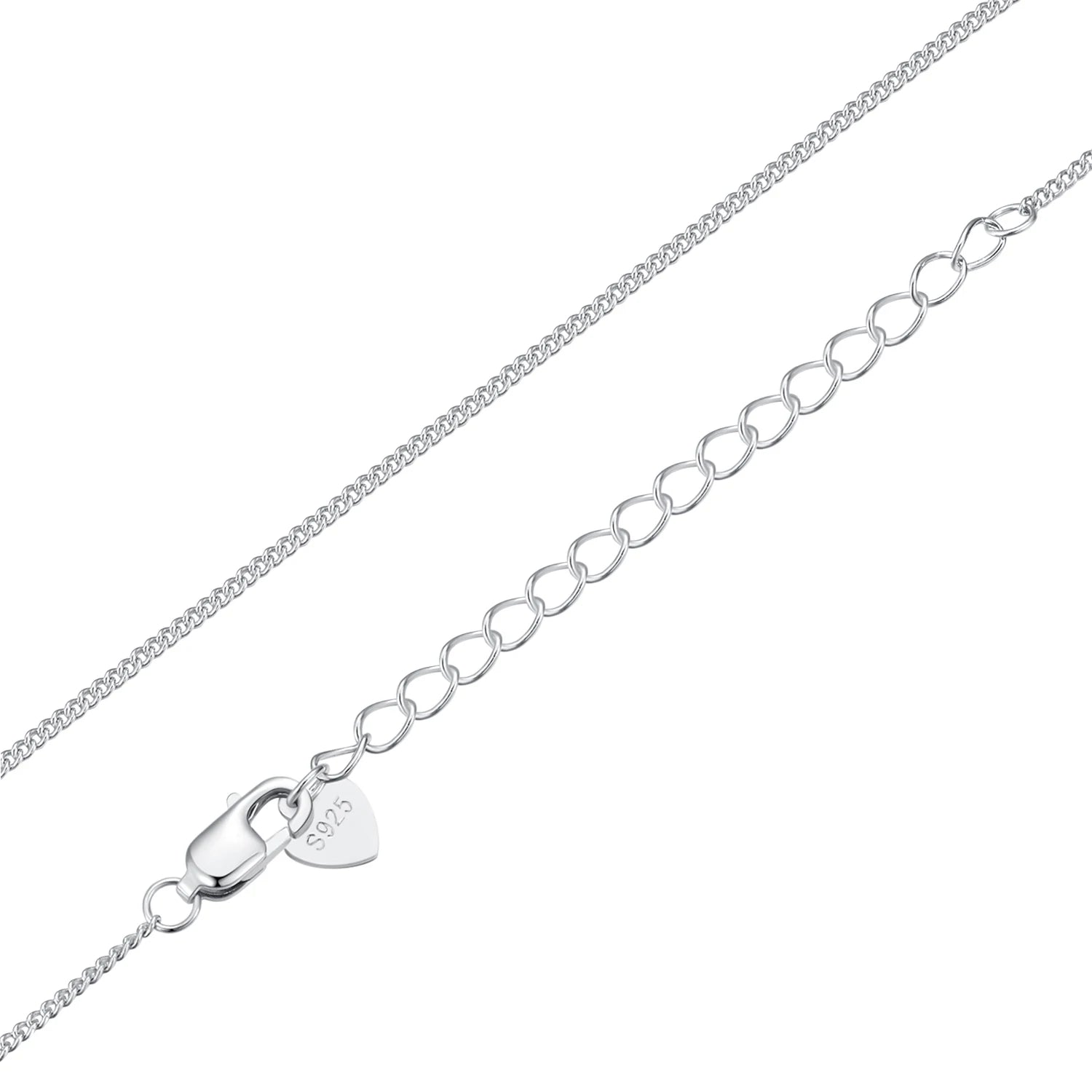 Classic Basic Chain Sterling Silver Lobster Clasp Necklace