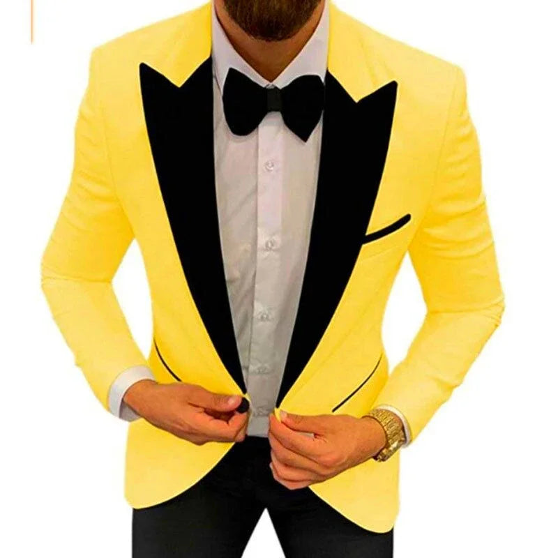 2 Piece Solid Men Suits For Wedding