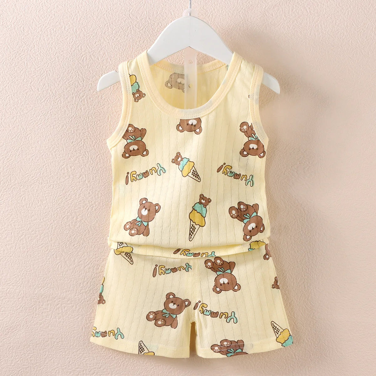 Children's Print Sleeveless Tops Shorts