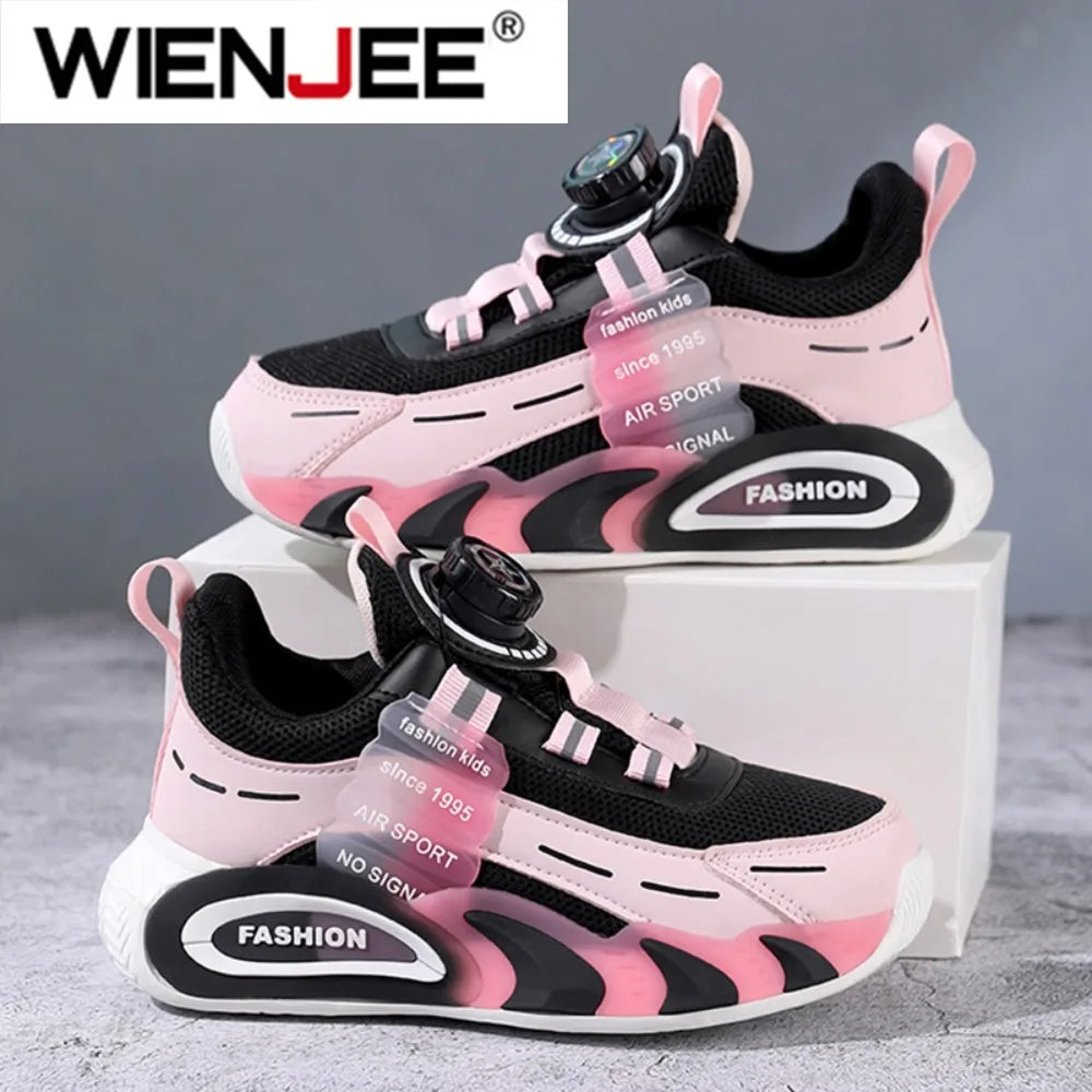 Cute Pink Girls' Summer Breathable Walking Shoes Lightweight Kids Fashion Sneakers for Outdoor Sports Tennis