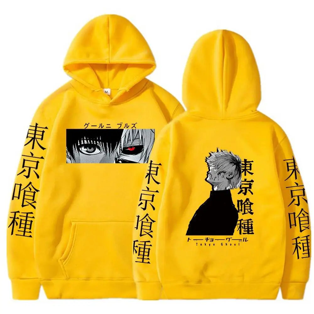 Anime Tokyo Ghoul Ken Kaneki Manga Hoodie Pullovers Tops Long Sleeve Ken Kaneki Cartoon Casual Fashion Pullover Sweatshirt