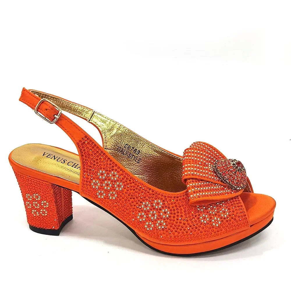 Shoes And Bag Sets For Evening Party With Stones