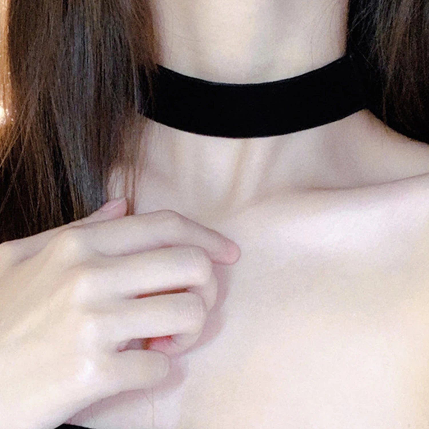 Gothic Style Black Velvet Choker Necklaces Rope Women