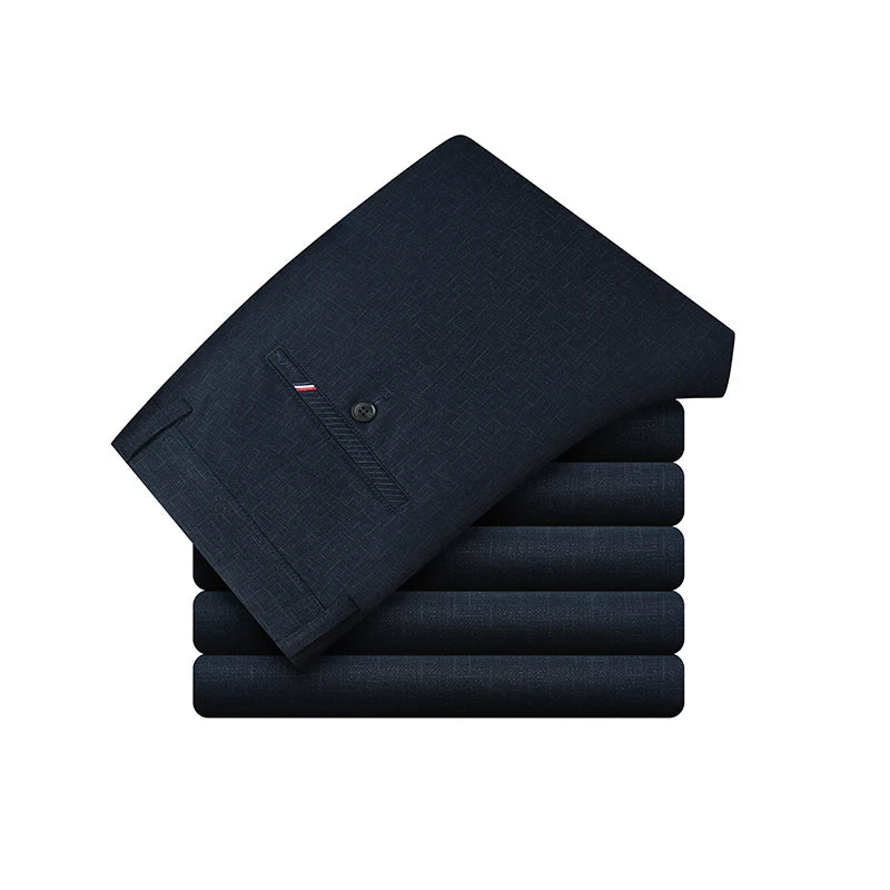 Men's Business Formal Office Cotton Spandex Trousers